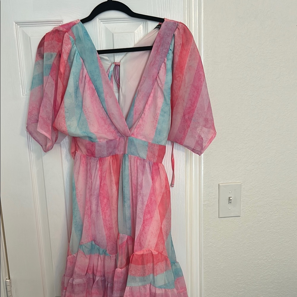 Colorful Striped Women's Dress